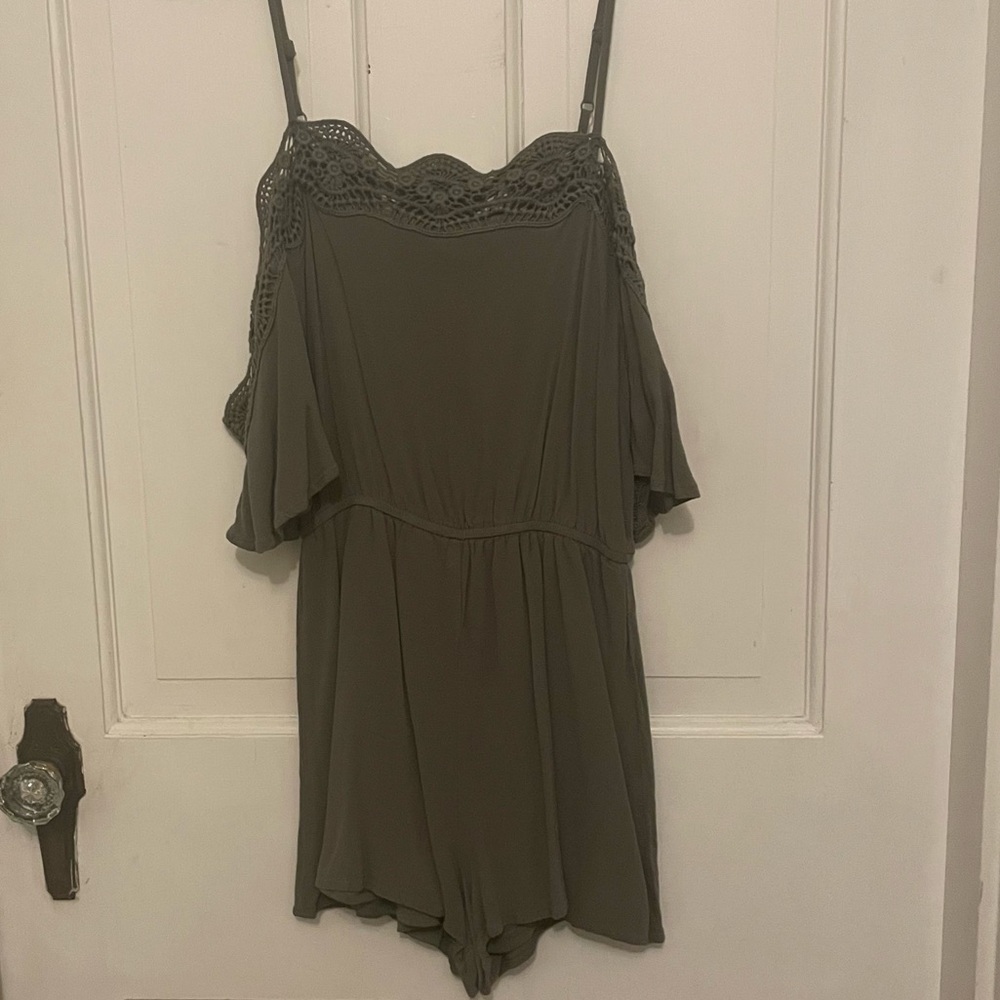 Green romper, no tags, size xs